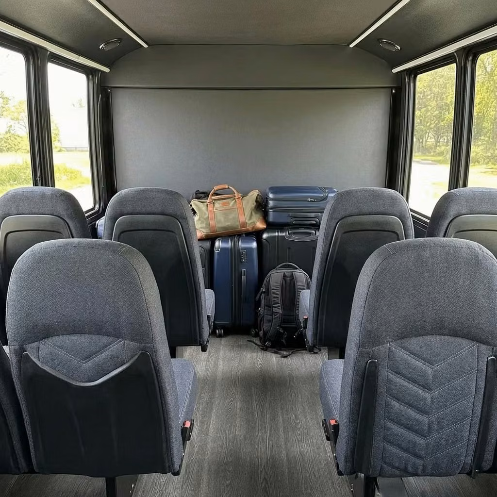 estero 25 passenger minibus luggage area