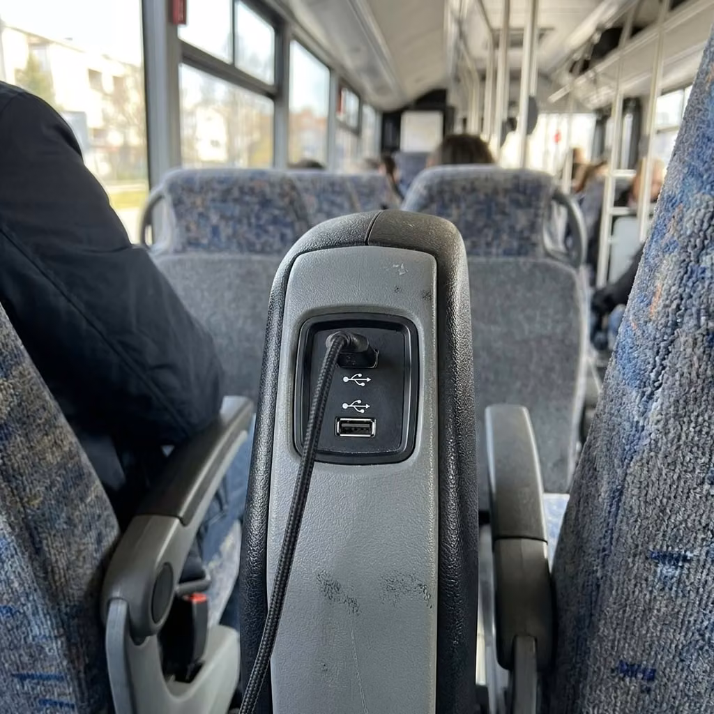 estero 28 passenger minibus usb charging