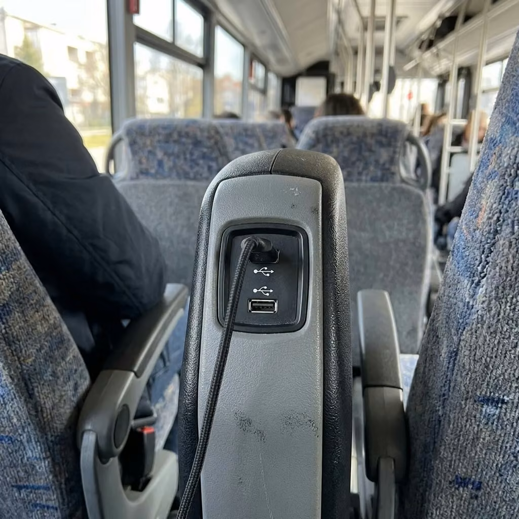 estero 35 passenger minibus usb charging