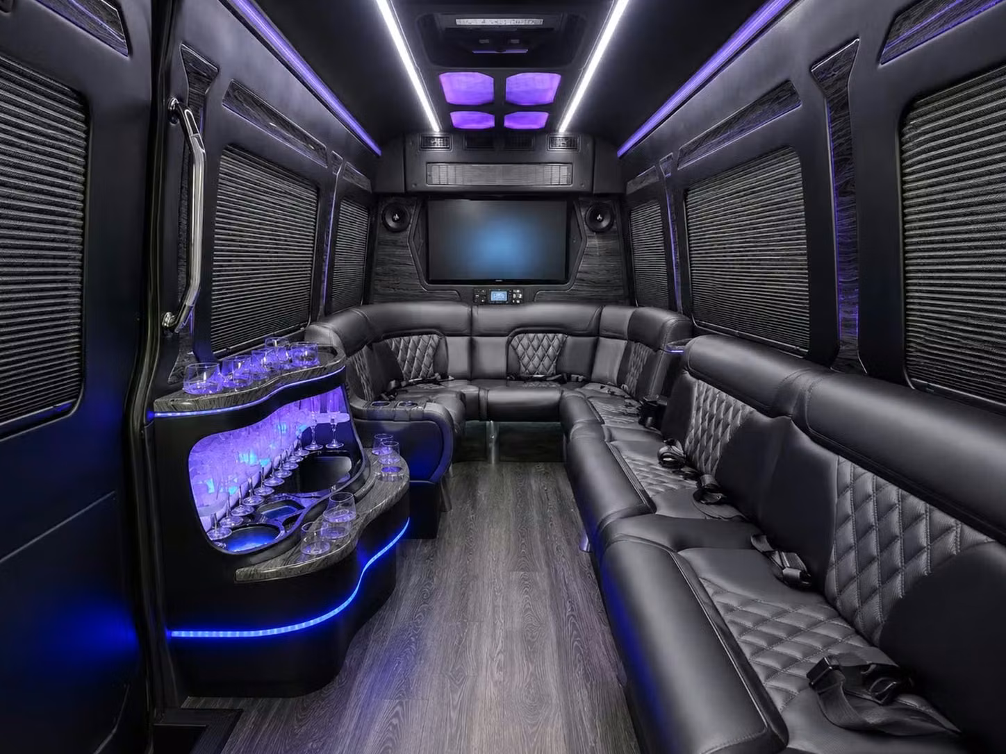 estero choir tour and worship team charter buses with undercarriage storage
